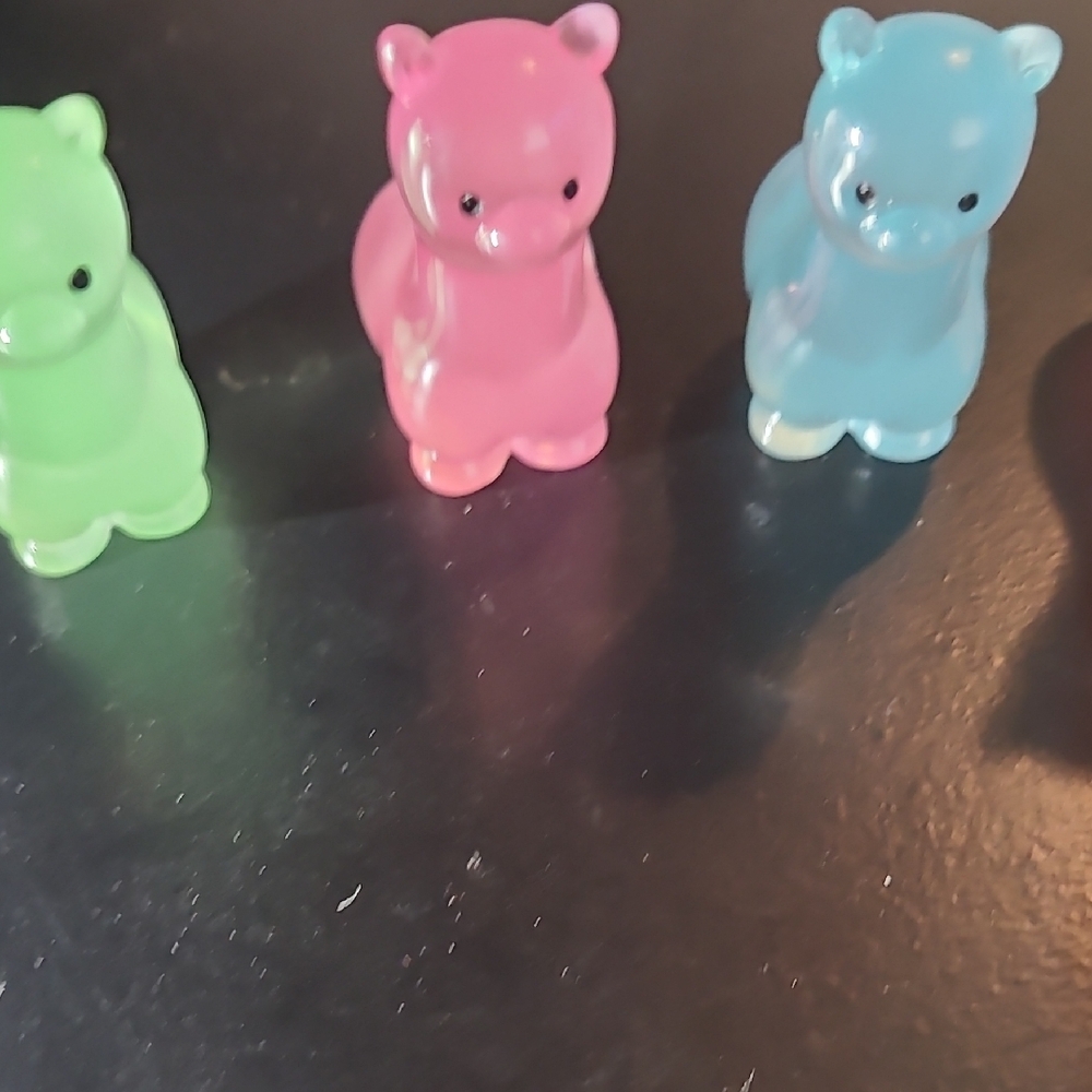 Colorful Bear Figurines Set
